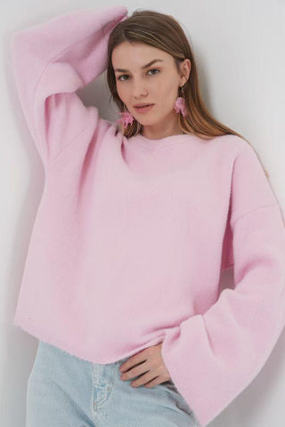 Pull oversize rose manches larges – KIARA